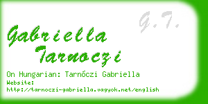 gabriella tarnoczi business card